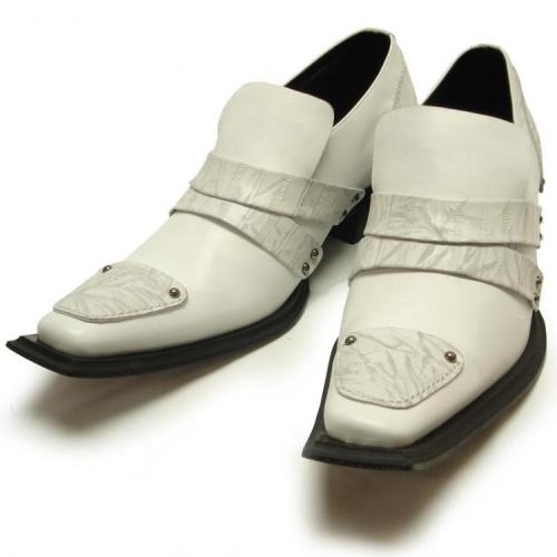 Encore By Fiesso White Genuine Leather Loafer Shoes FI8025